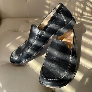 Black Leather Men's Loafers